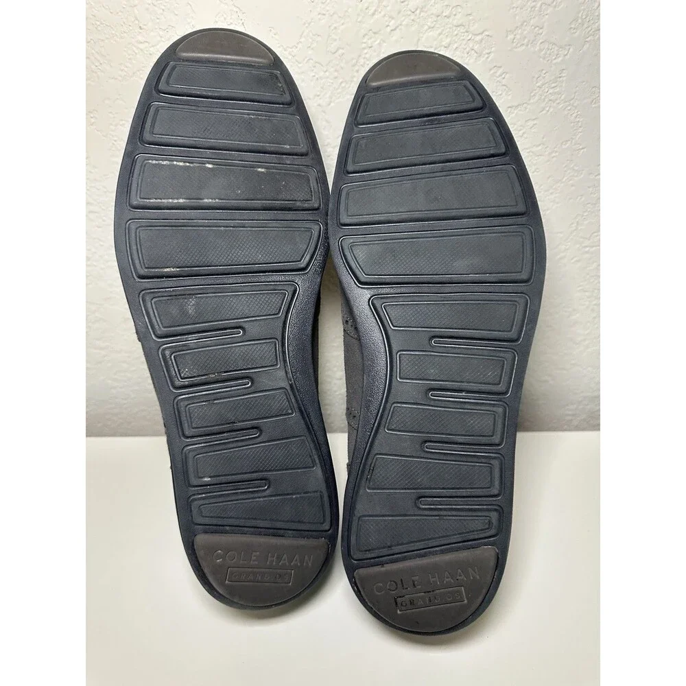 Cole Haan Men's Grand OS Dark Gray‎ Leather Suede Oxford Derby Wingtip Shoes 12